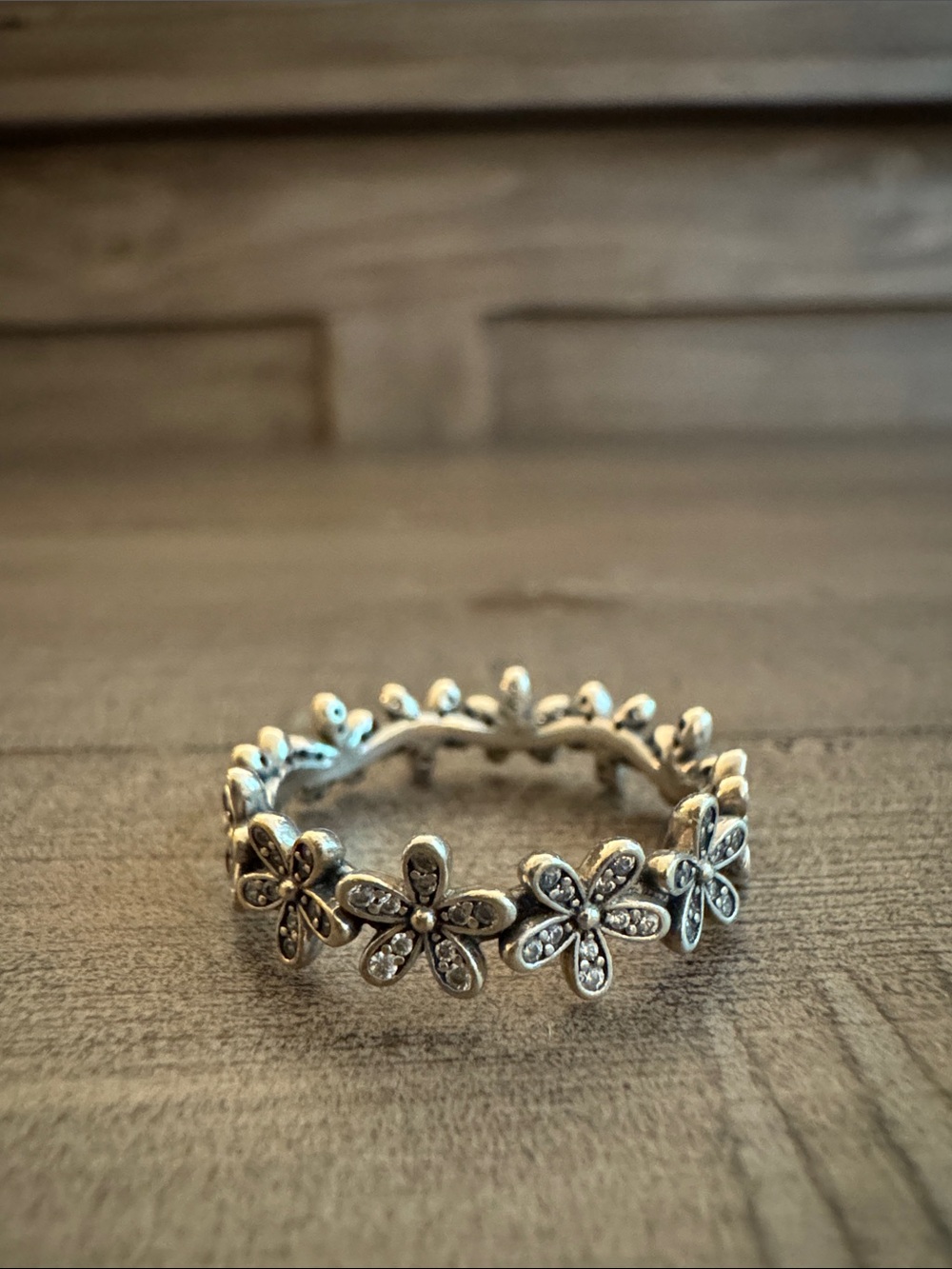 Pandora Daisy Flower Sterling Silver Ring